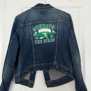 Philadelphia Eagles Sundays Are For The Birds Custom Jean Jacket Size Medium